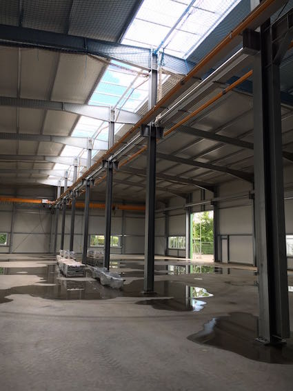 Be- und Entlüftung der Halle.